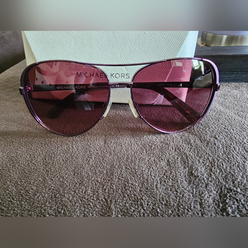 Michael Kors Plum Chelsea Sunglasses with Gradient Lenses